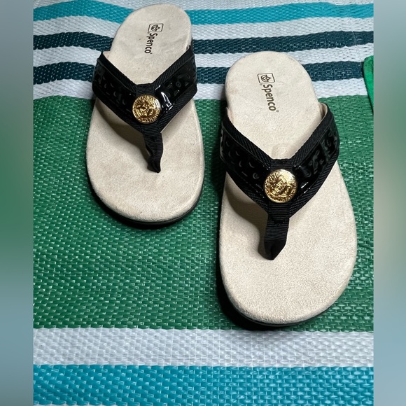 🎉✨ NWOT- Spenco Starboard Orthotic Memory Foam Women’s Size 8B Leather Sandals - Picture 8 of 17